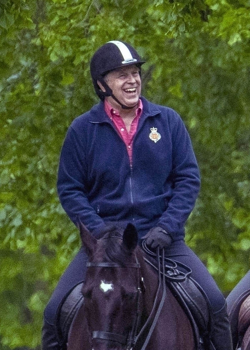 Prince Andrew has a laugh