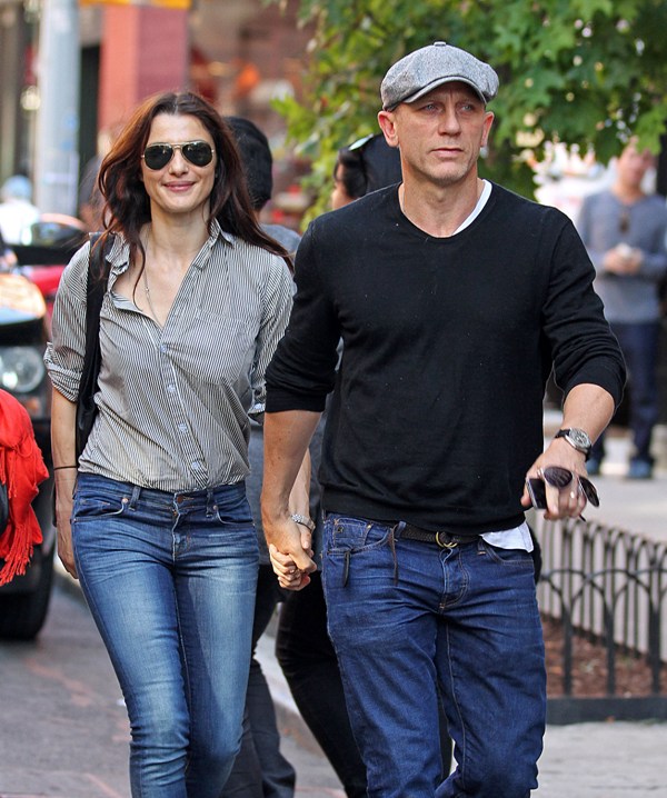 Mr & Mrs Bond hold hands in New York