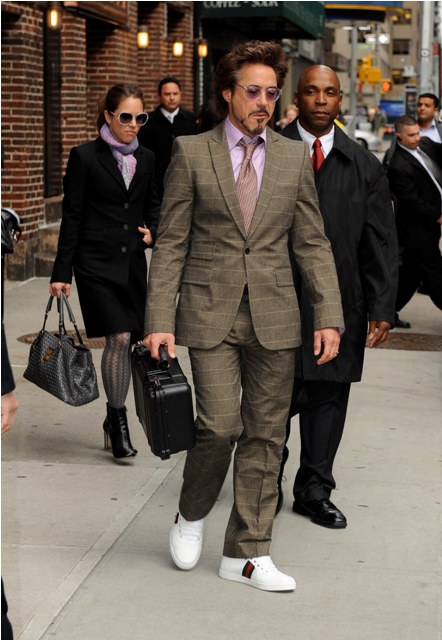 Leaving with his lunchbox and sexy in the morning