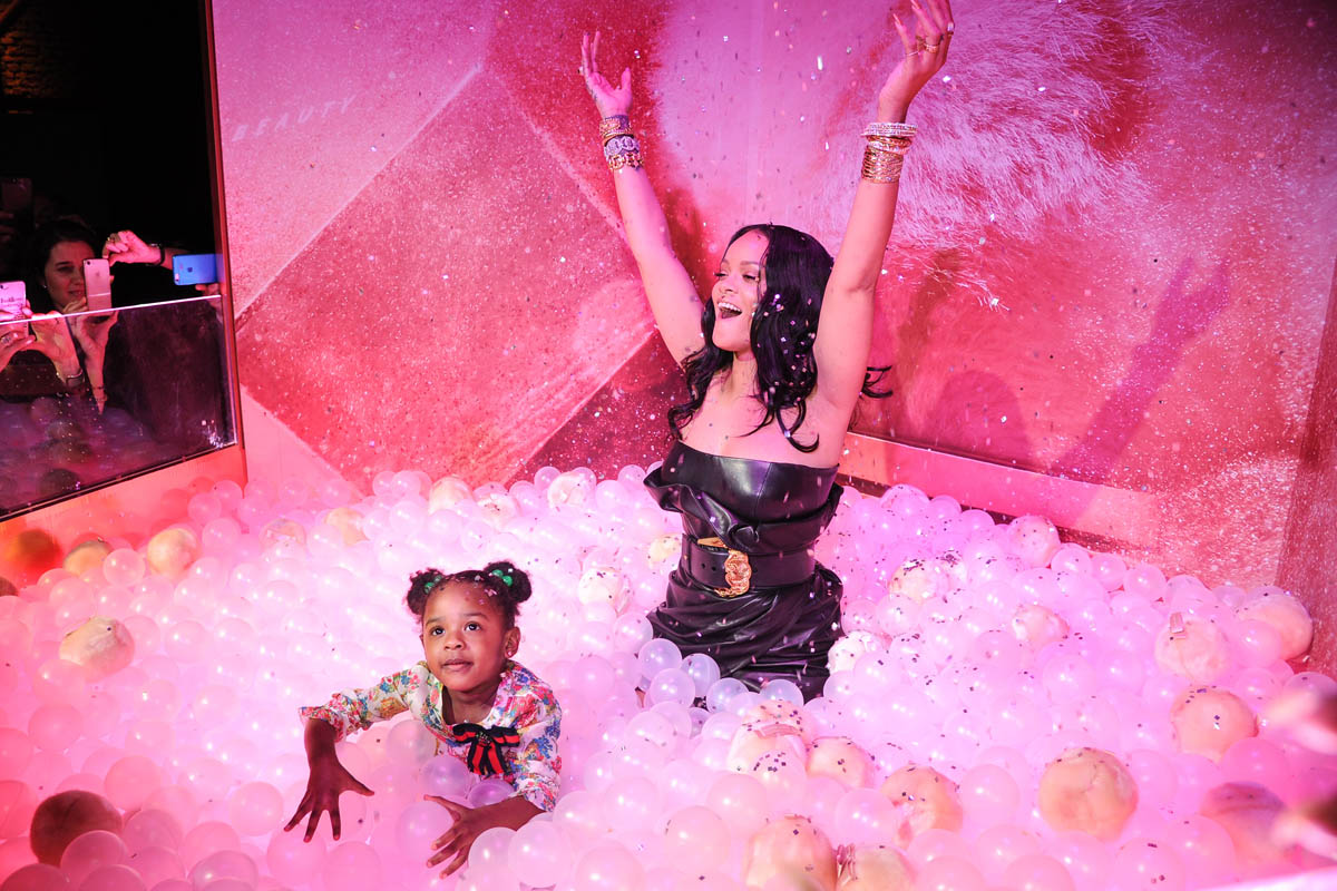 Rihanna having a ball in Milan