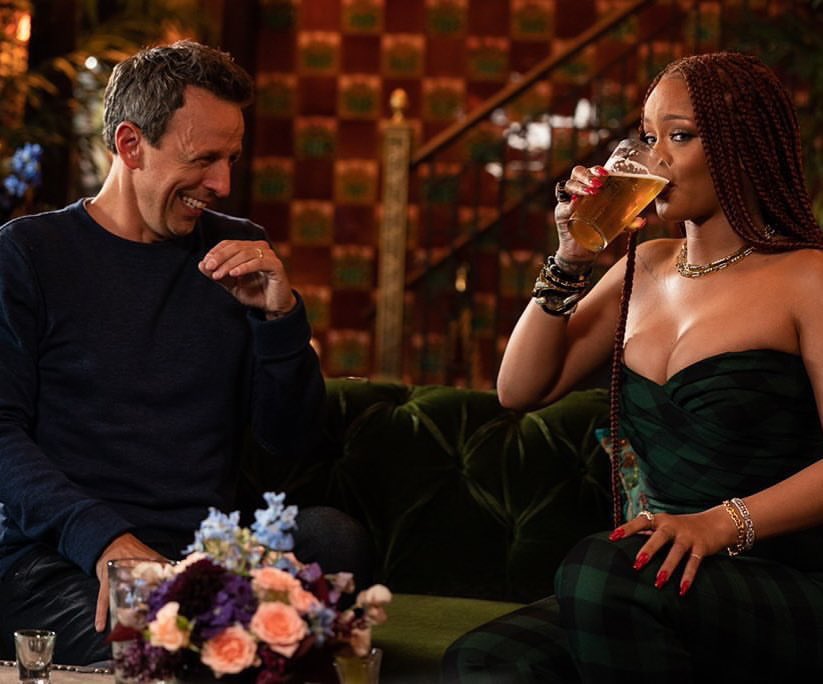 Rihanna and Seth get drunk