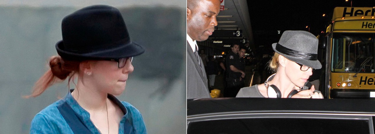 Charlize flies in,Ryan flies out,&shades of Scarjo