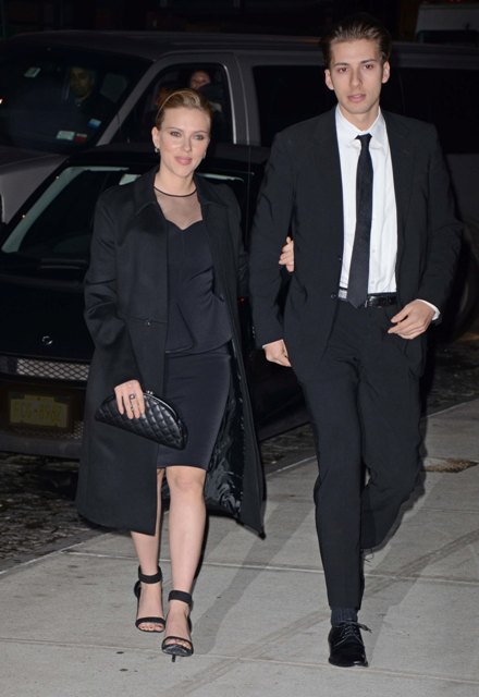 Scarjo, sweater vests...and her ex-husband