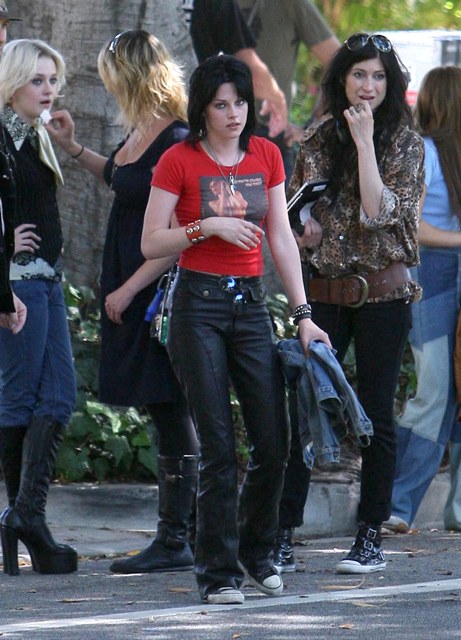 Leather pants and platforms