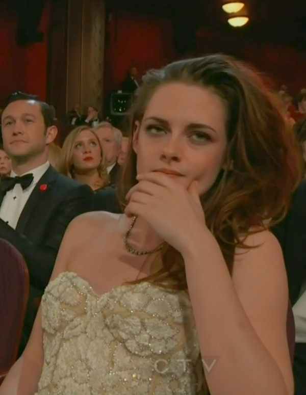 Worst Oscar Audience Shot: Kristen Stewart
