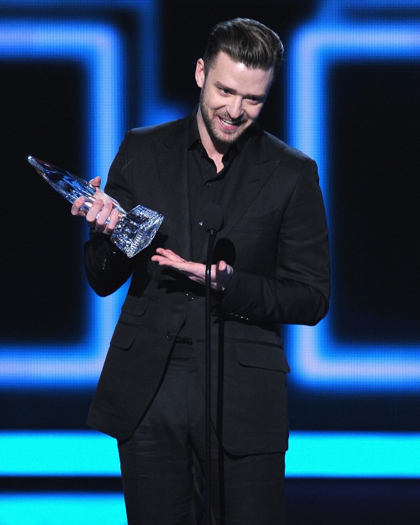 Mr Timberlake thanks his wife in front of his ex