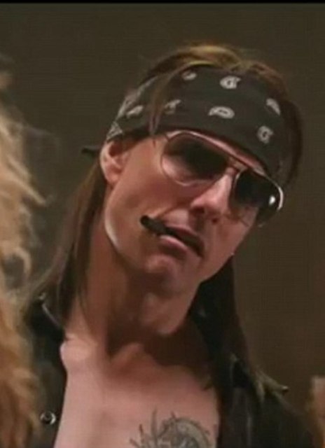 Tom Cruise works the stage