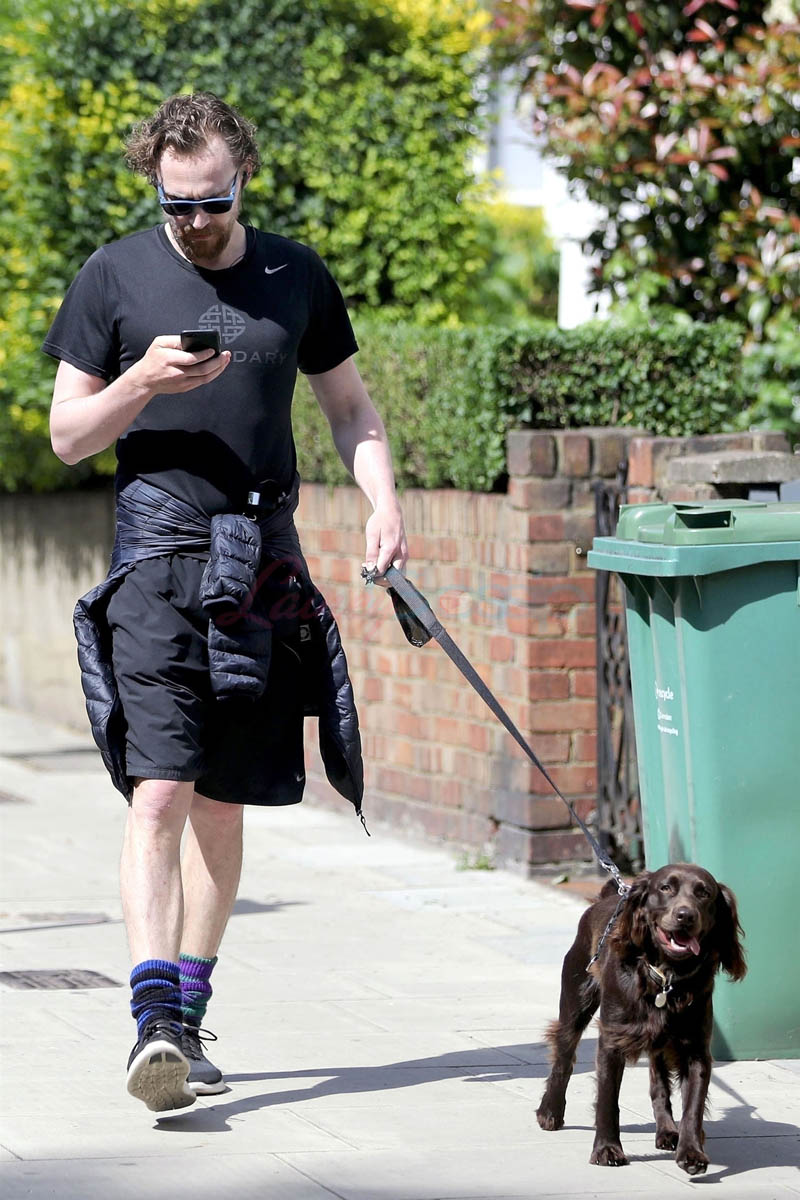 Tom Hiddleston and his dog