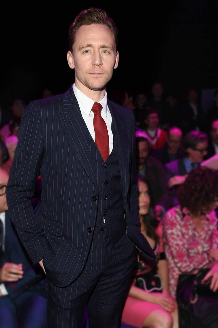 Front row Tom Hiddleston