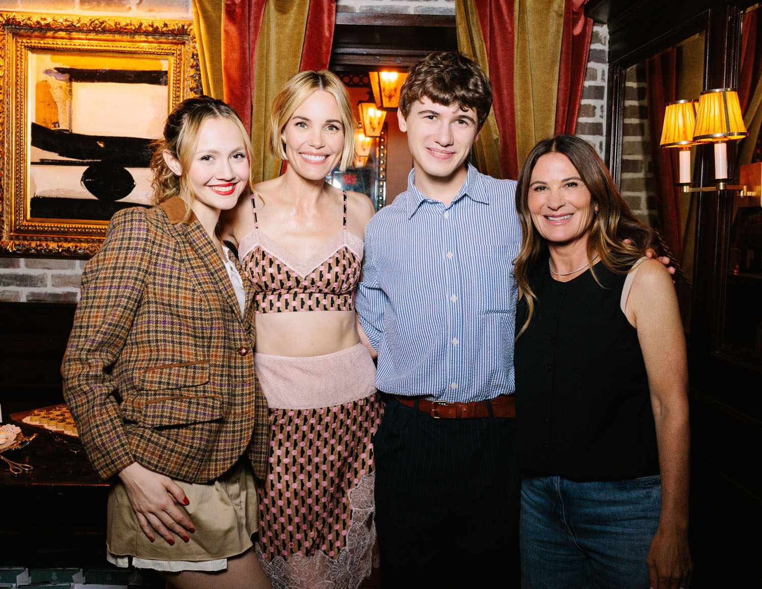 Leslie and Sam are outside