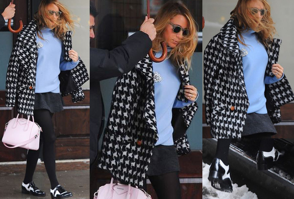 Sasha Finds: Blake’s houndstooth coat and oxfords