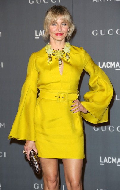 Carpets & Candids: Cam in chartreuse Gucci