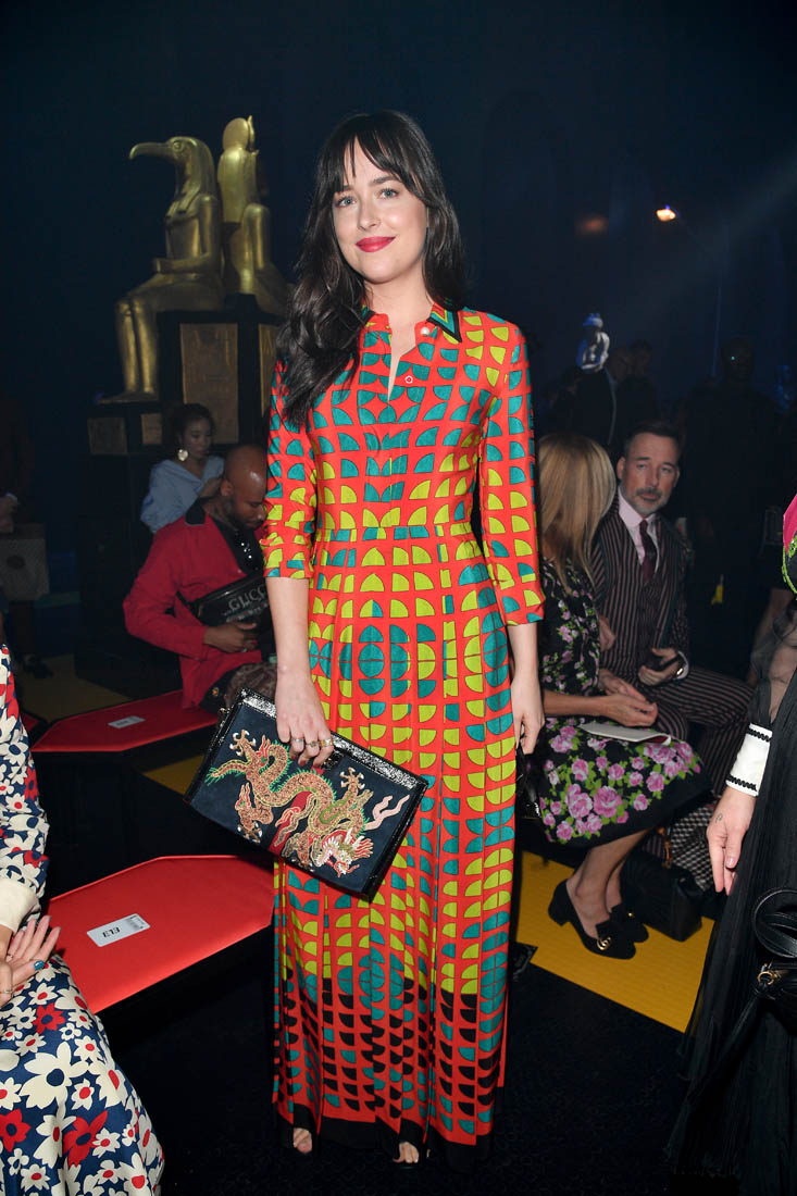 Carpets & Candids: Dakota Johnson’s dragon bag