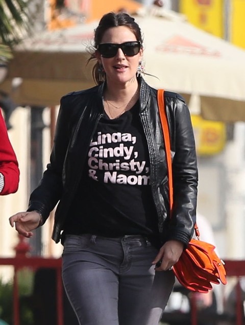 Carpets & Candids: Drew’s Supermodel t-shirt