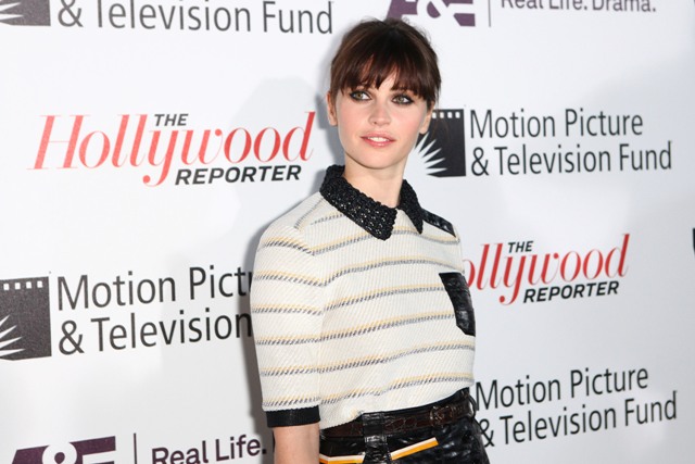 Carpets & Candids: Felicity Jones in stripes