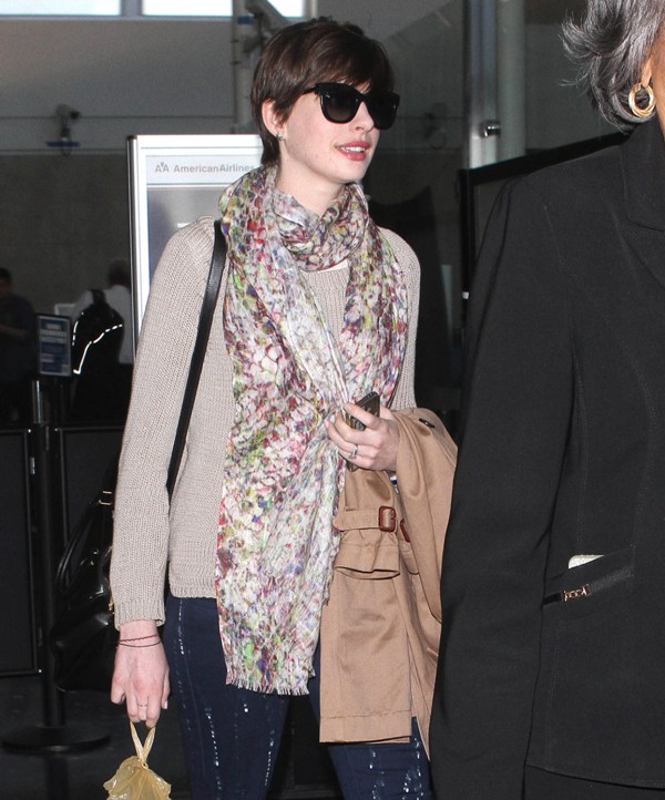 Carpets & Candids: Annie’s sparkly travel pants, yellow bag, and pleated blouse