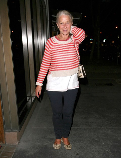 Carpets & Candids: Helen Mirren in stripes