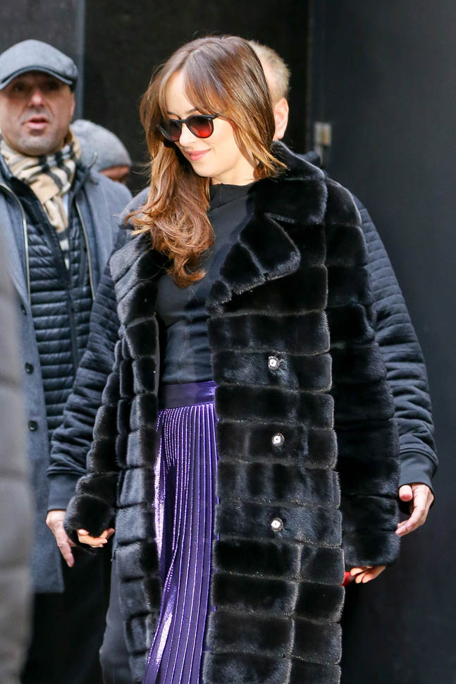 Carpets & Candids: Dakota’s coat, shoes, and pleats