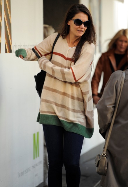 Carpets & Candids: Katie’s loose striped sweater