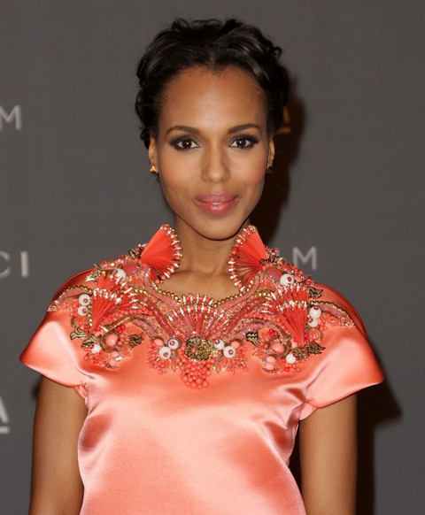 Carpets & Candids: Kerry in peach sateen