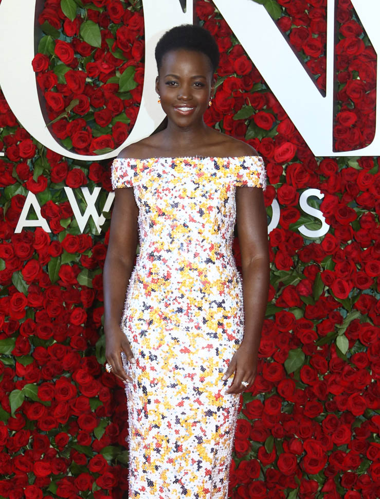 Carpets & Candids: Lupita’s off-the-shoulder at the Tonys