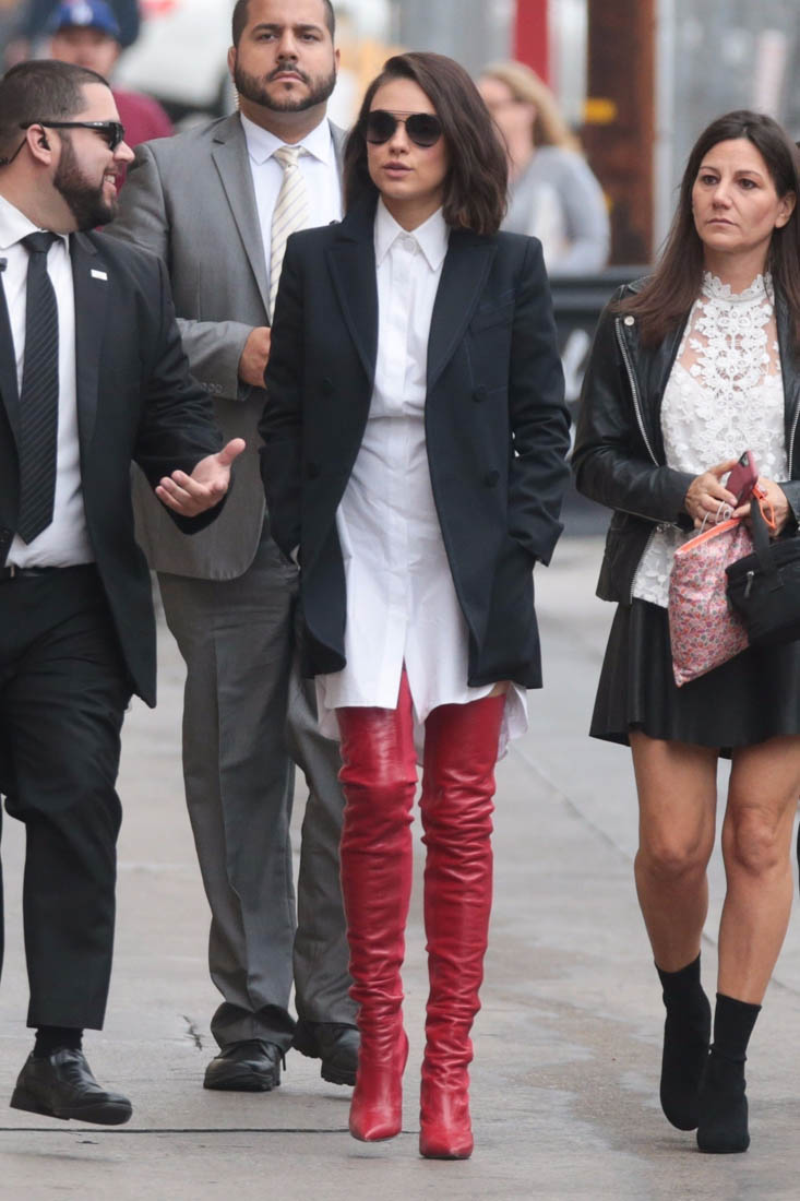 Carpets & Candids: Mila’s red boots
