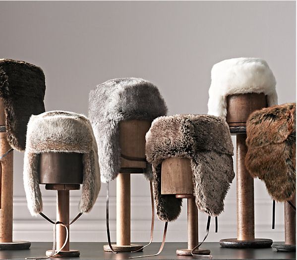 Sasha’s INTO IT: Restoration Hardware Faux Fur Ushanka Hat